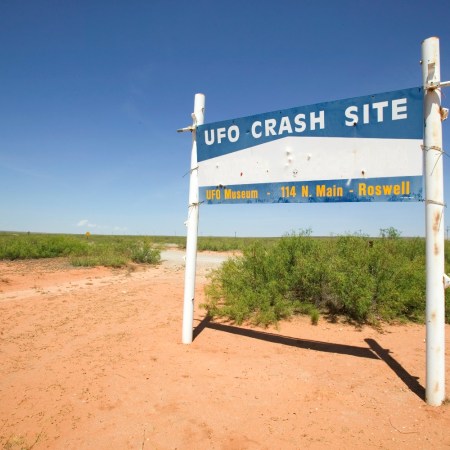 UFO crash site sign