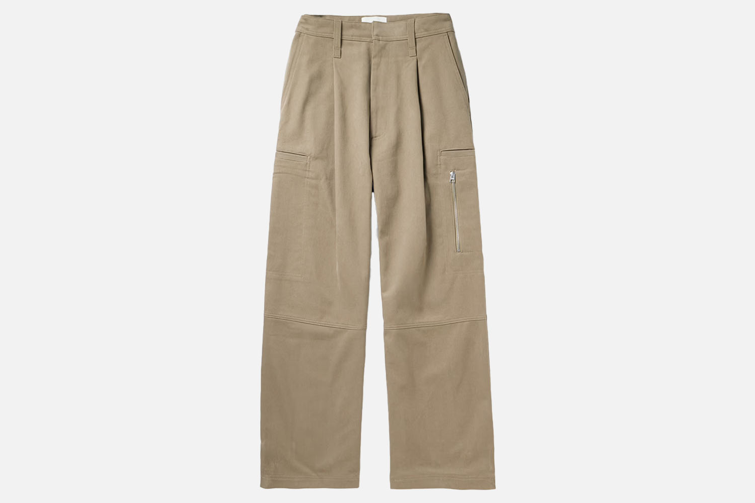 Ami Paris Wide-Leg Pleated Cotton-Twill Cargo Trousers