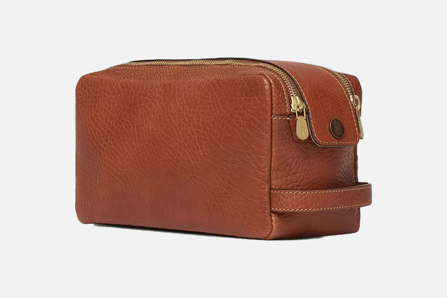 Brunello Cucinelli Full-Grain Leather Wash Bag