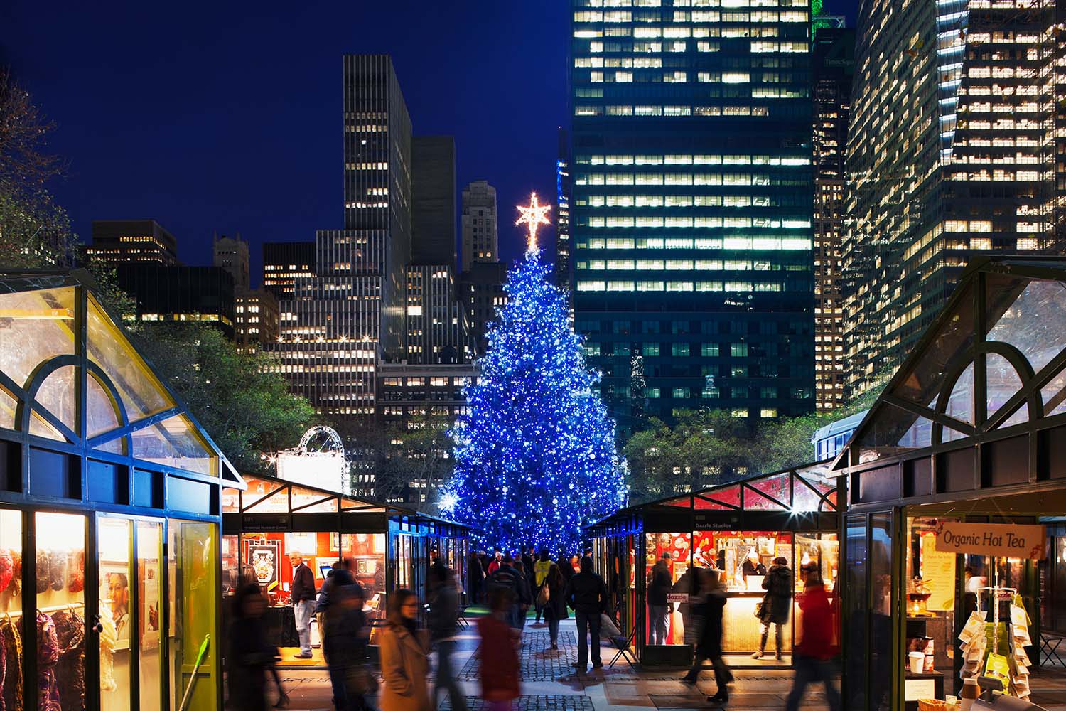 The holiday market in Bryant Park