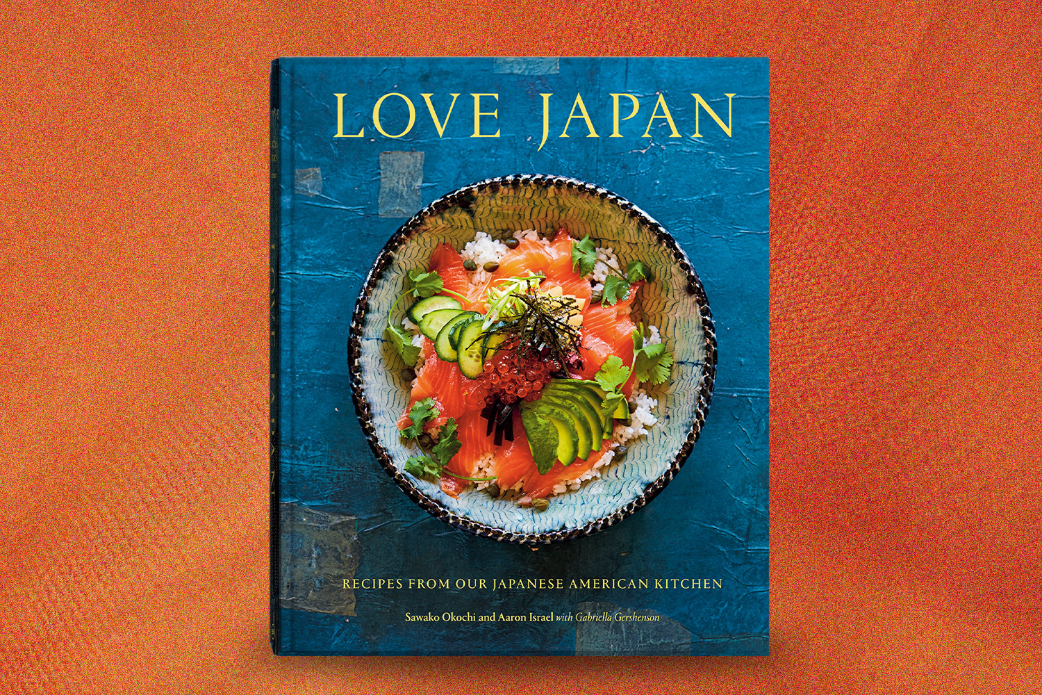 love japan cookbook on an orange background