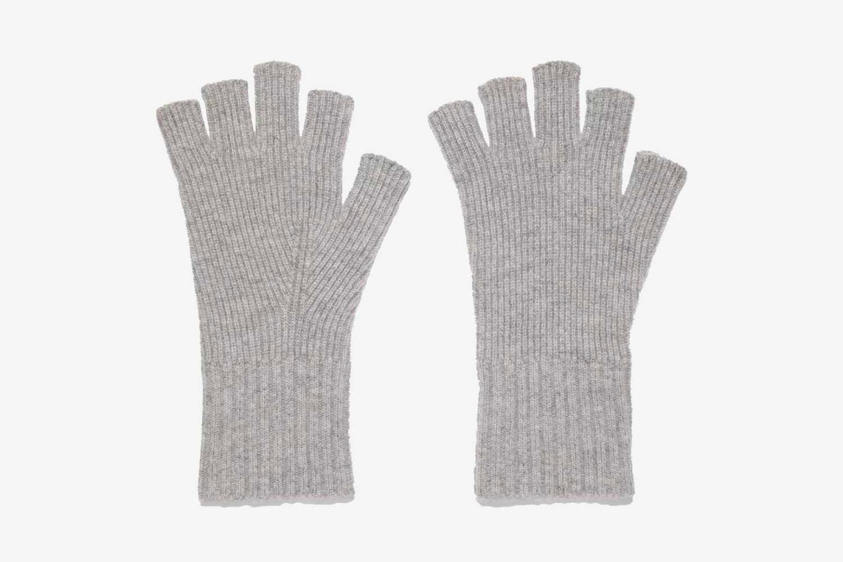 Vince Wool-Cashmere Rib-Knit Fingerless Glove