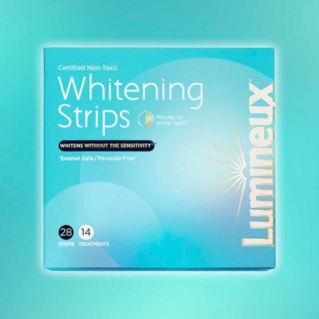 A box of Lumineux's Whitening Strips