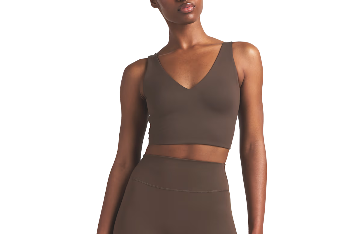 NikeSKIMS Matte Women's V-Neck Long-Line Bra