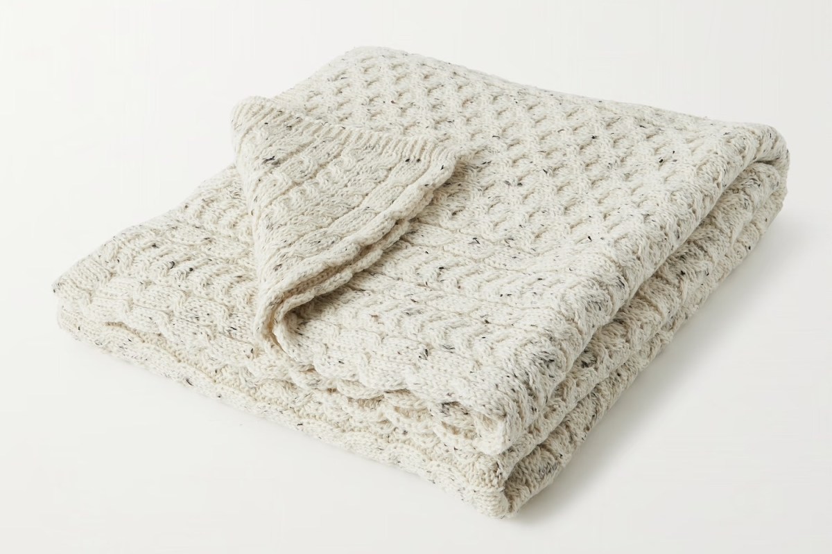 Soho Home for Mr Porter Fionn Cable-Knit Wool Blanket