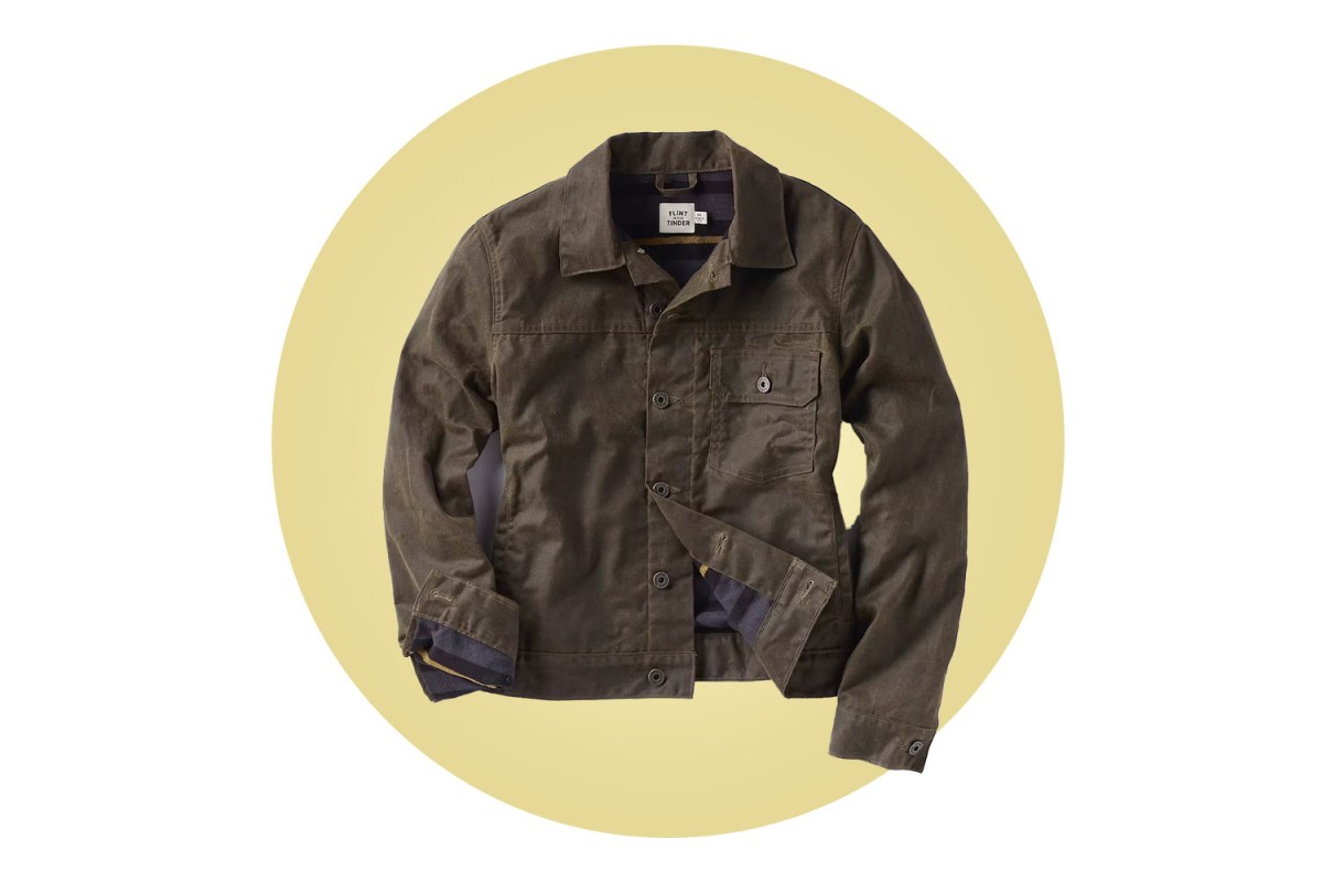 Flint and Tinder Women’s Flannel-Lined Waxed Trucker Jacket