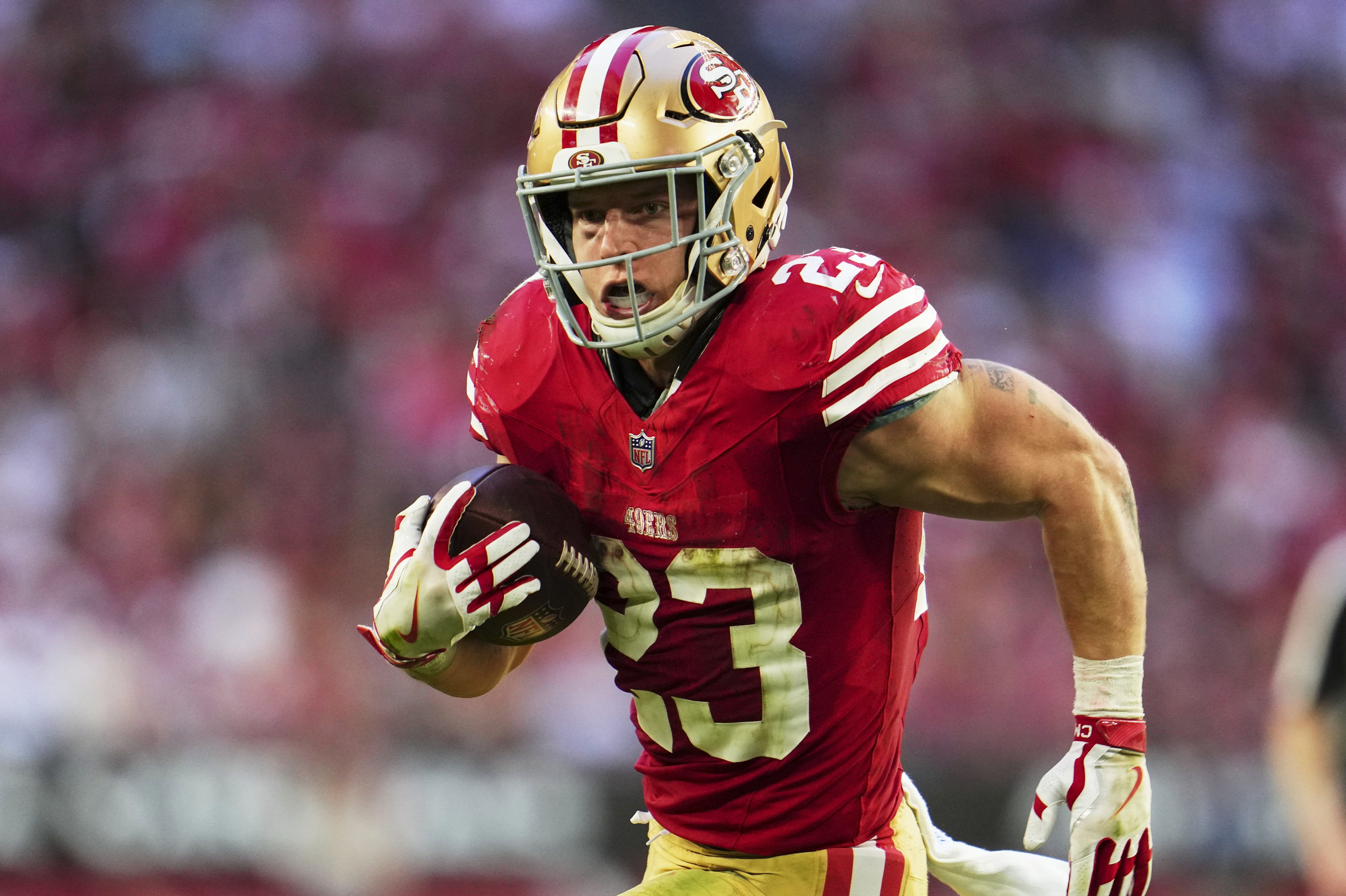 Christian McCaffrey of the 49ers.