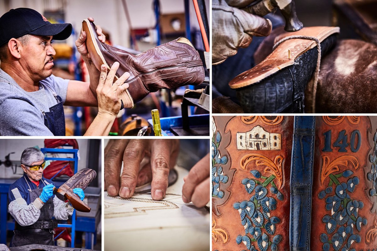 collage of lucchese workshop