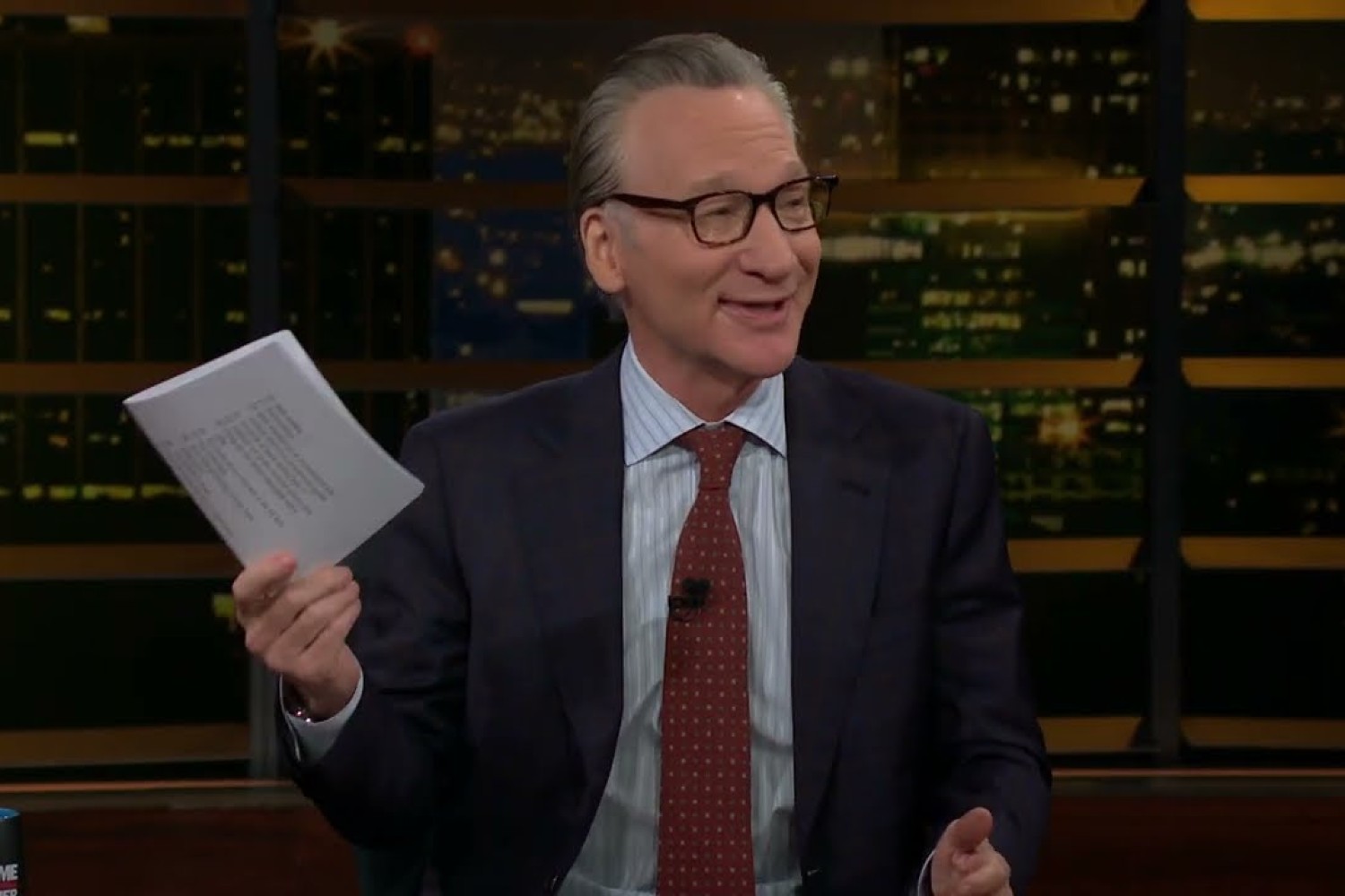Bill Maher on the December 1, 2023 episode of "Real Time."