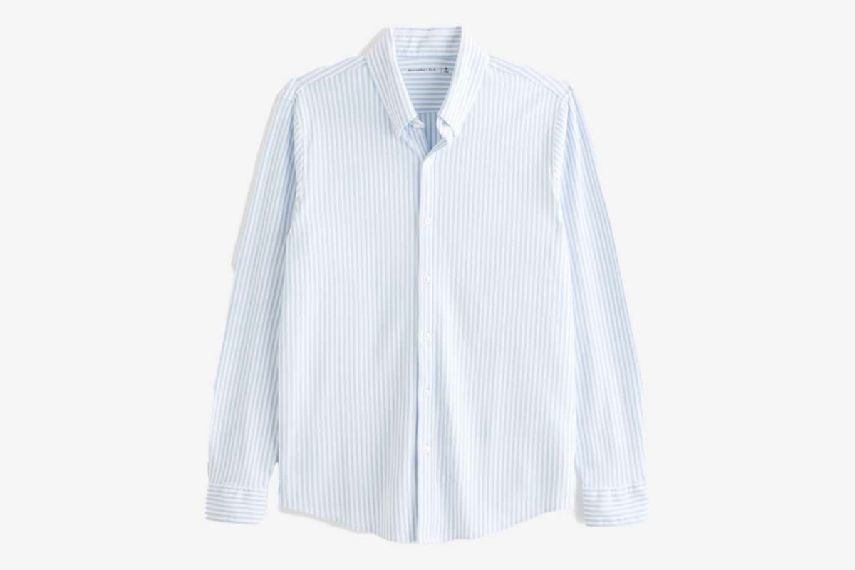 Abercrombie Long-Sleeve Performance Button-Up Shirt