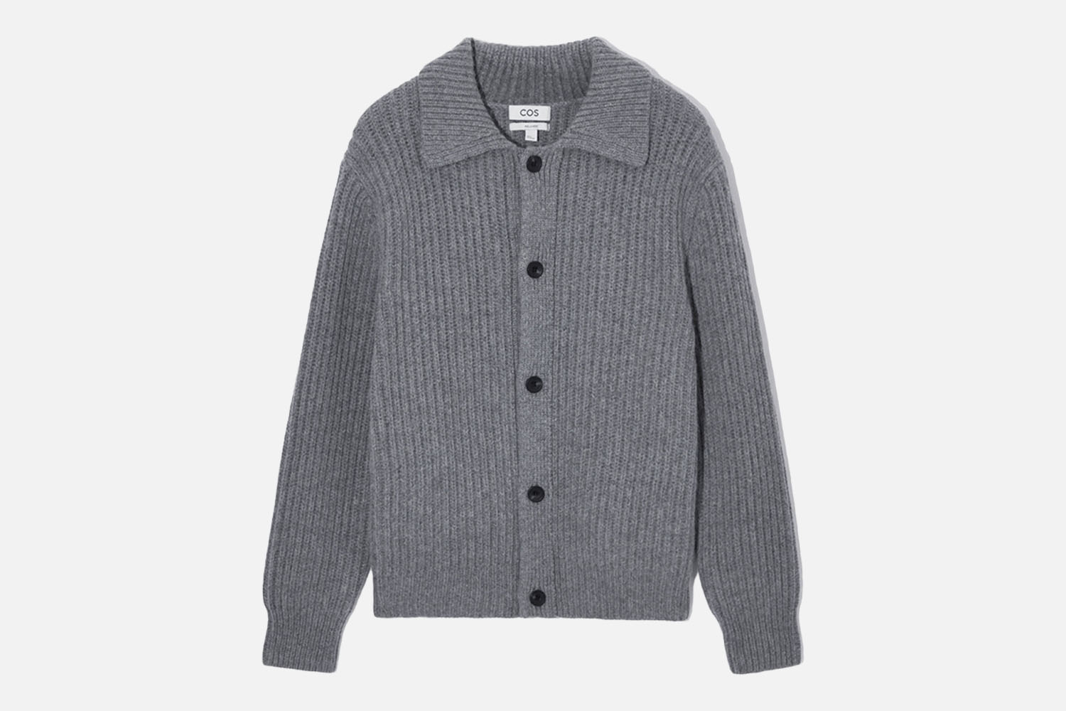 COS Ribbed Alpaca-Blend Cardigan