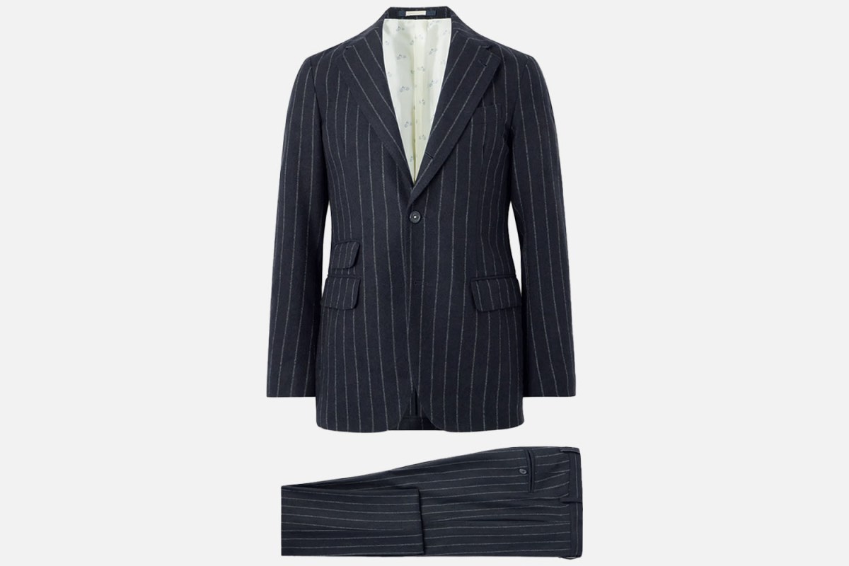 Massimo Alba Sloop Pinstriped Wool Suit