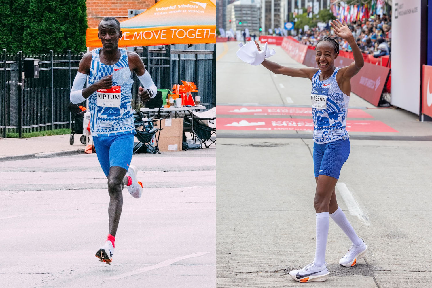 Two runners racing in the Nike Alphafly 3 Proto