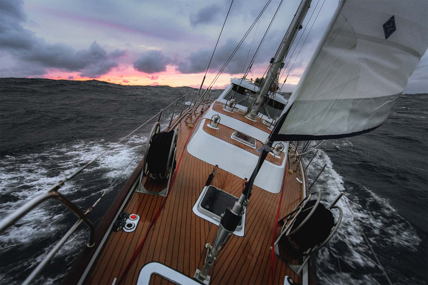 A ship sailing the North Atlantic