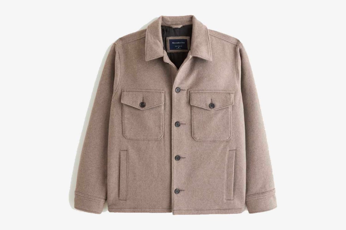 Abercrombie & Fitch Elevated Wool-Blend Shirt Jacket