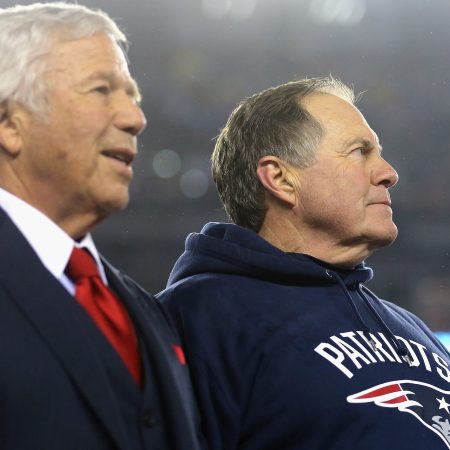 Patriots owner Robert Kraft and former coach Bill Belichick.