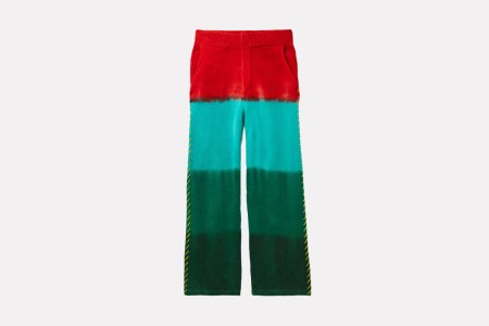 The Elder Statesman Embroidered Tie-Dyed Cashmere Trousers