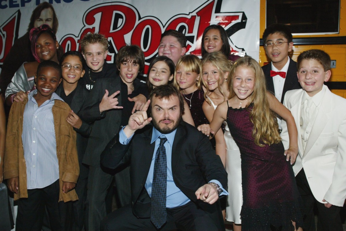Jack Black and the "School of Rock" cast