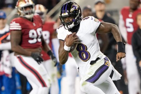 Lamar Jackson of the Baltimore Ravens.