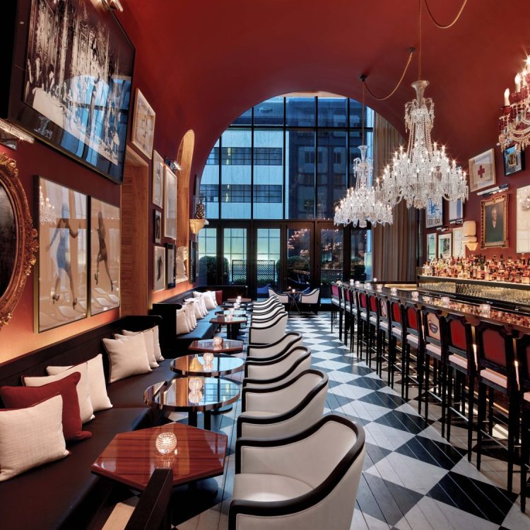 The Bar at Baccarat Hotel, one of the best hotel bars in NYC