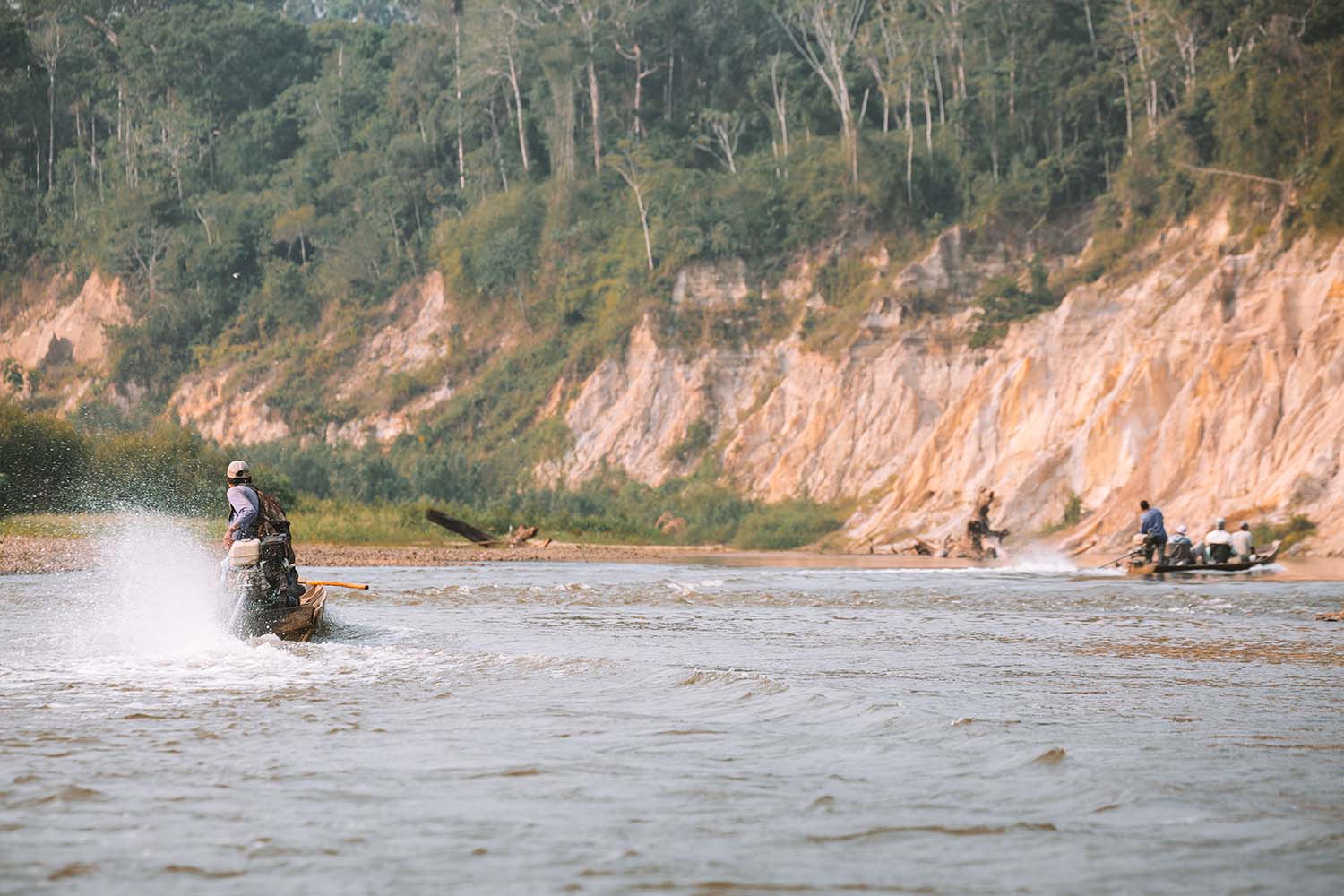 fly fishing in the Bolivian jungle
