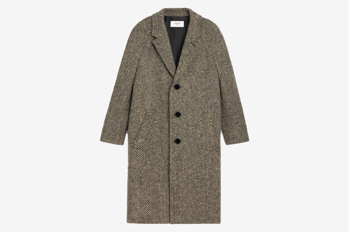 Celine Mac Coat in Herringbone Tweed