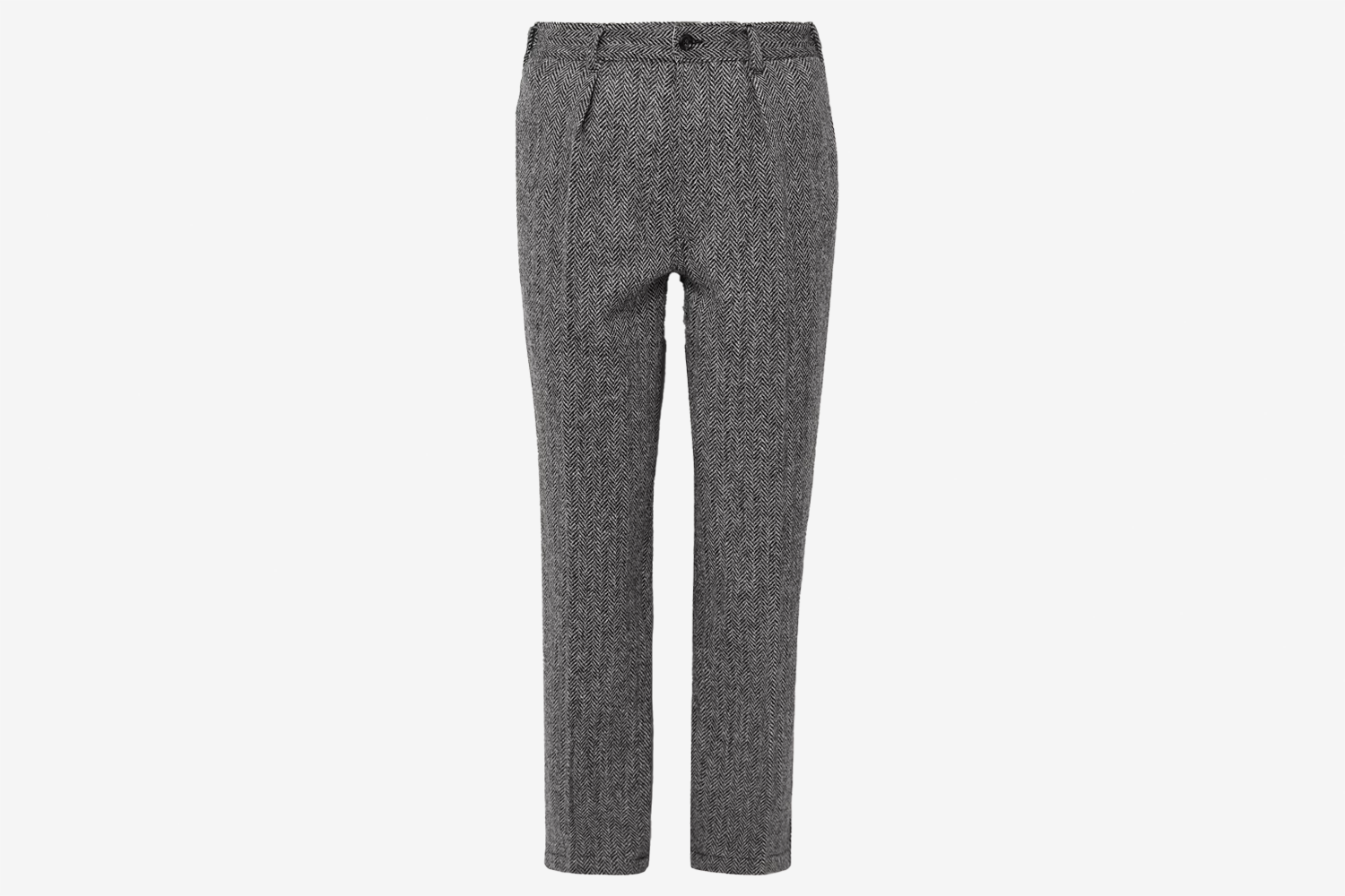 Drake’s Games Slim-Fit Pleated Herringbone Wool-Tweed Trousers