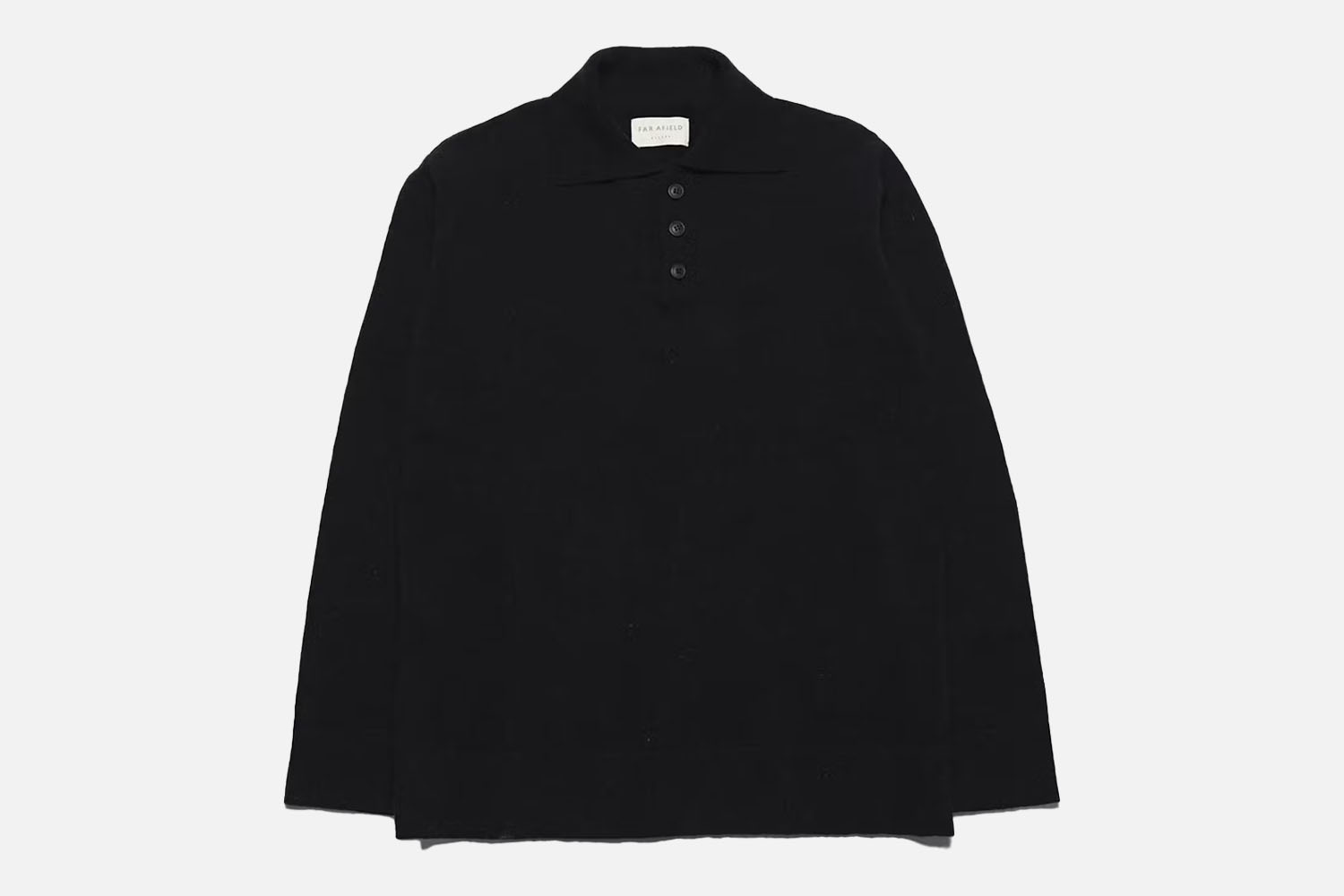 Far Afield Lambswool Blend Kier Knit Long Sleeve Polo