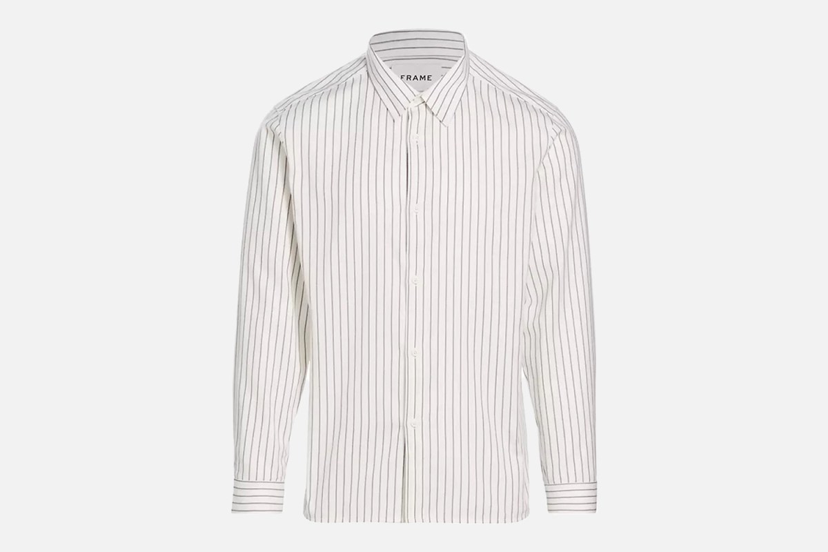Frame Classic Stripe Button-Front Shirt