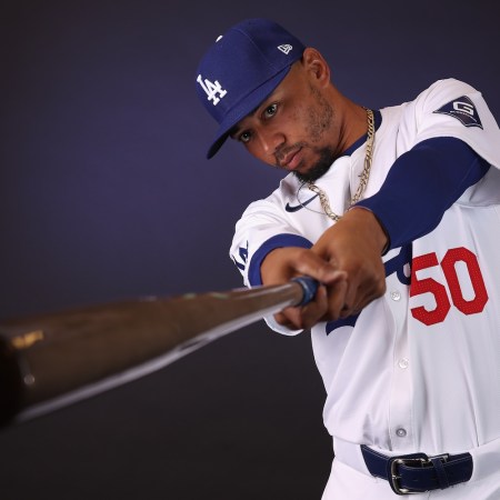 GLENDALE, ARIZONA - FEBRUARY 21: Mookie Betts #50 of the Los Angeles Dodgers poses for a portrait during photo day at Camelback Ranch on February 21, 2024 in Glendale, Arizona. (Photo by Christian Petersen/Getty Images)