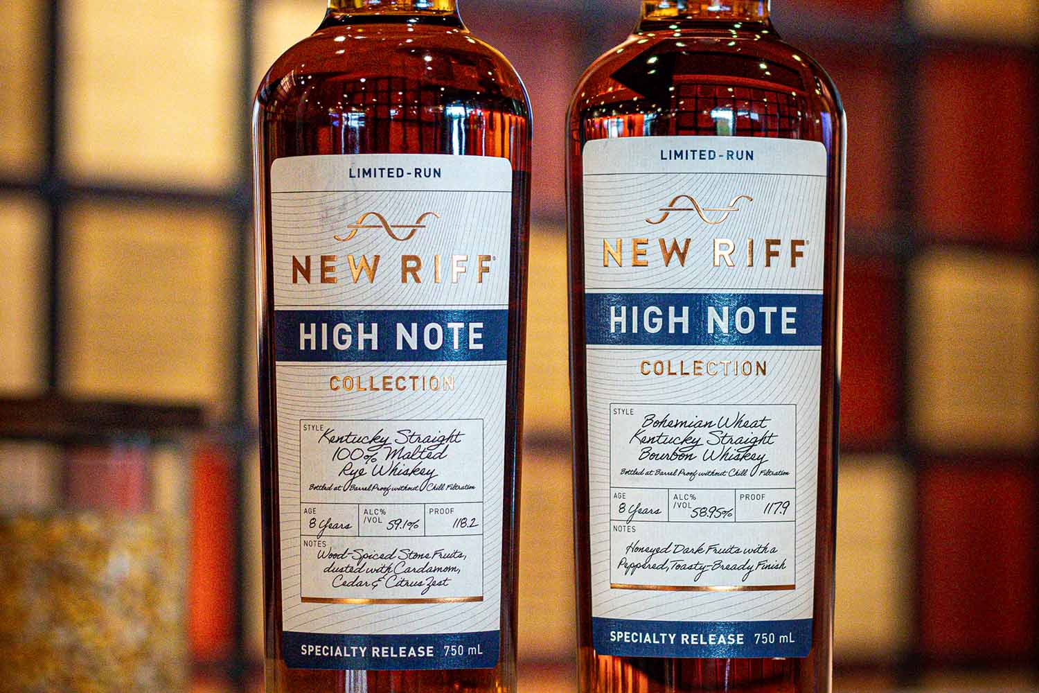Two bottles from the New Riff High Note Collection