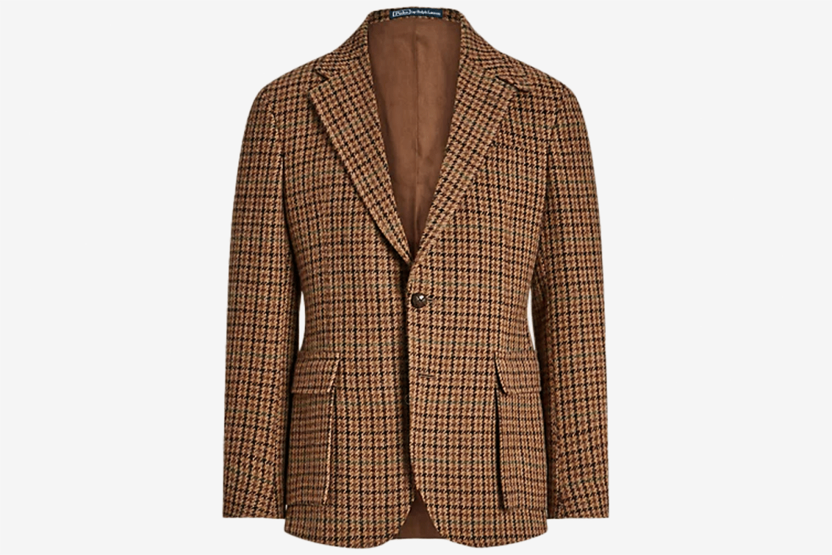 RL67 Checked Wool Tweed Jacket