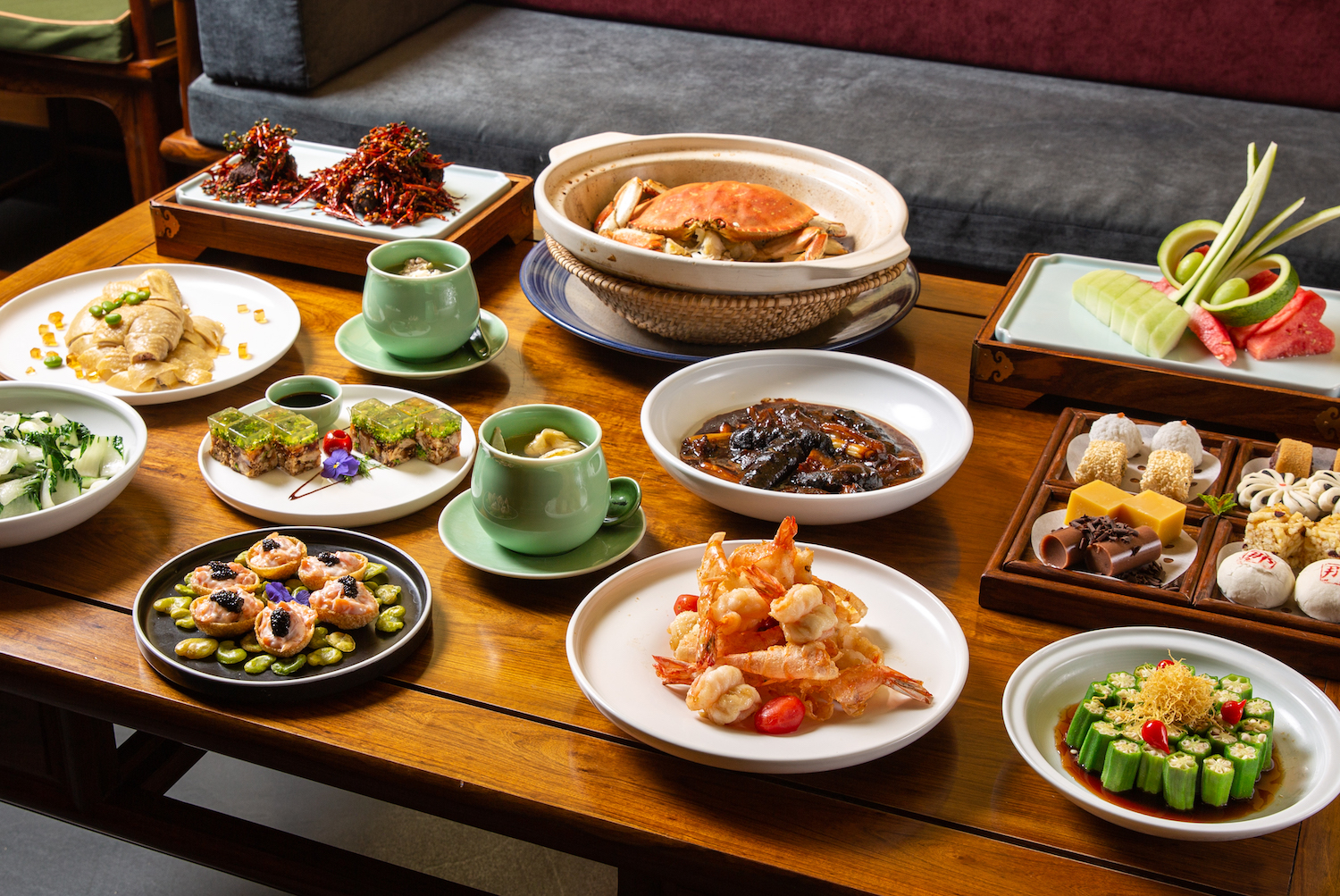 Spread of dishes from Bistro Na as part of their Lunar New Year menu