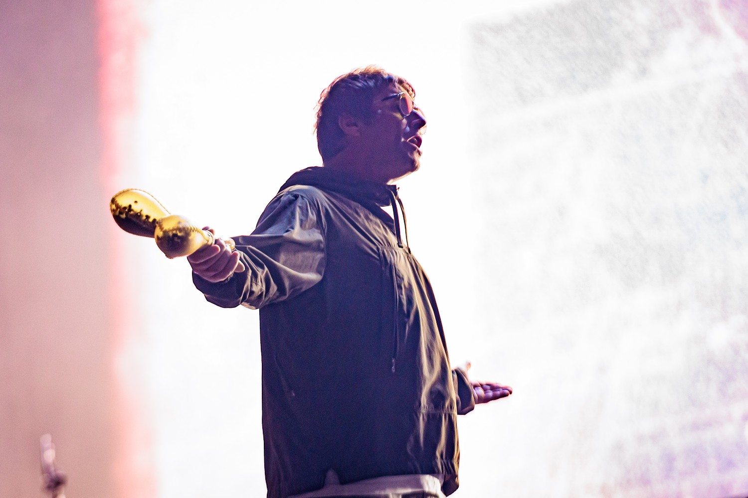 Liam Gallagher of Oasis. The band was recently nominated for the Rock and Roll Hall of Fame, but Gallagher didn't care much.