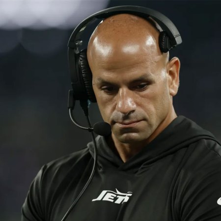 Head coach Robert Saleh of the New York Jets. Jets owner Woody Johnson recently chewed out the offense in public.
