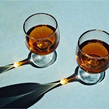 Two glasses of Armagnac, a type of brandy