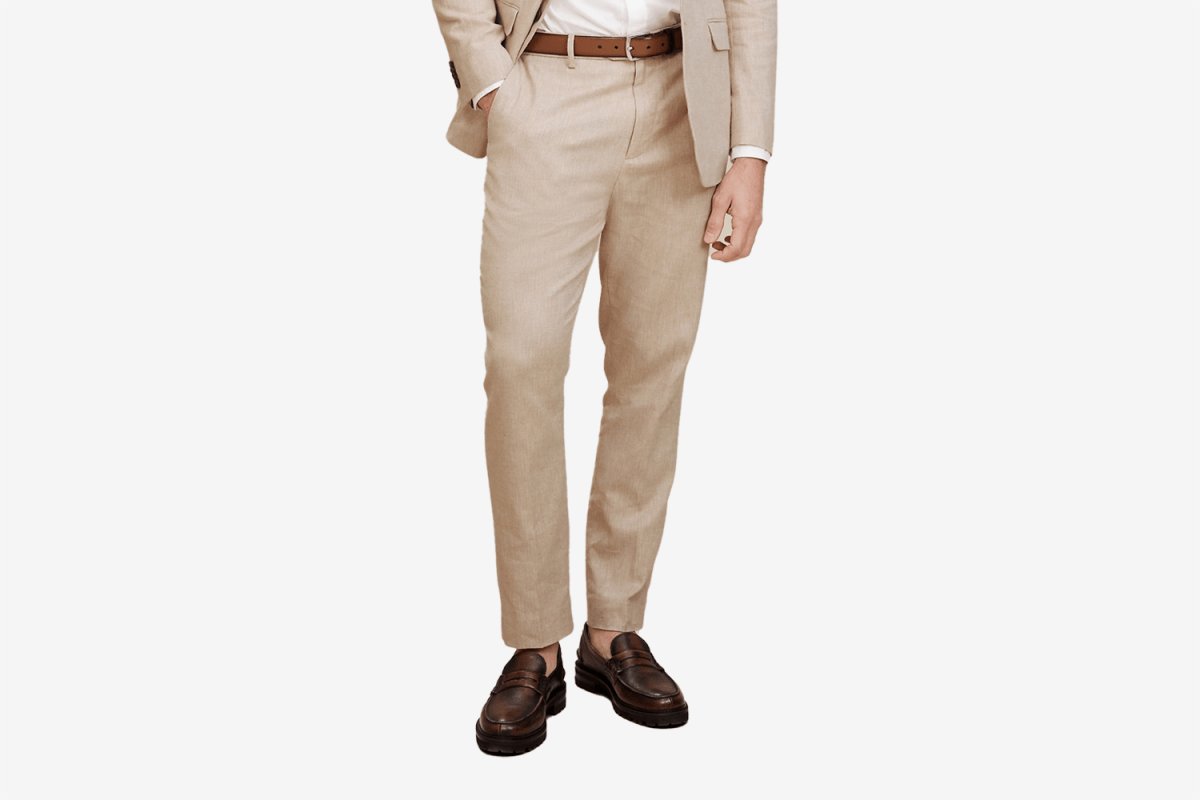 Banana Republic Tailored-Fit Linen-Blend Trouser