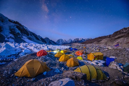 The Everest Base Camp trek on the south side is one of the most popular trekking routes in the Himalayas