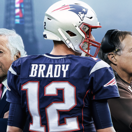 The poster for "The Dynasty: New England Patriots," a new docuseries on Apple TV. We spoke with director Matthew Hamachek.