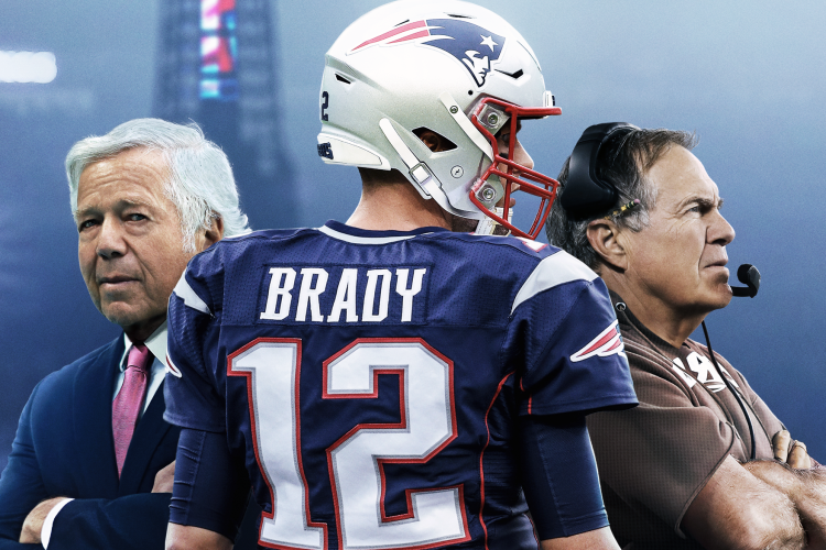 The poster for "The Dynasty: New England Patriots," a new docuseries on Apple TV. We spoke with director Matthew Hamachek.
