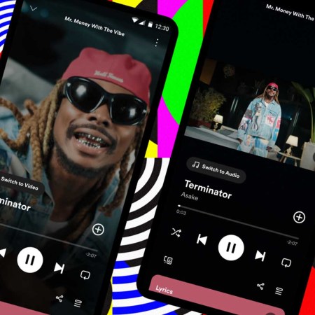 The new music video display for a Spotify artist