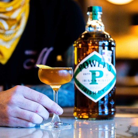 The Sunnyside cocktail, made from Powers Irish rye whiskey, from Murray's Tavern in Austin, TX