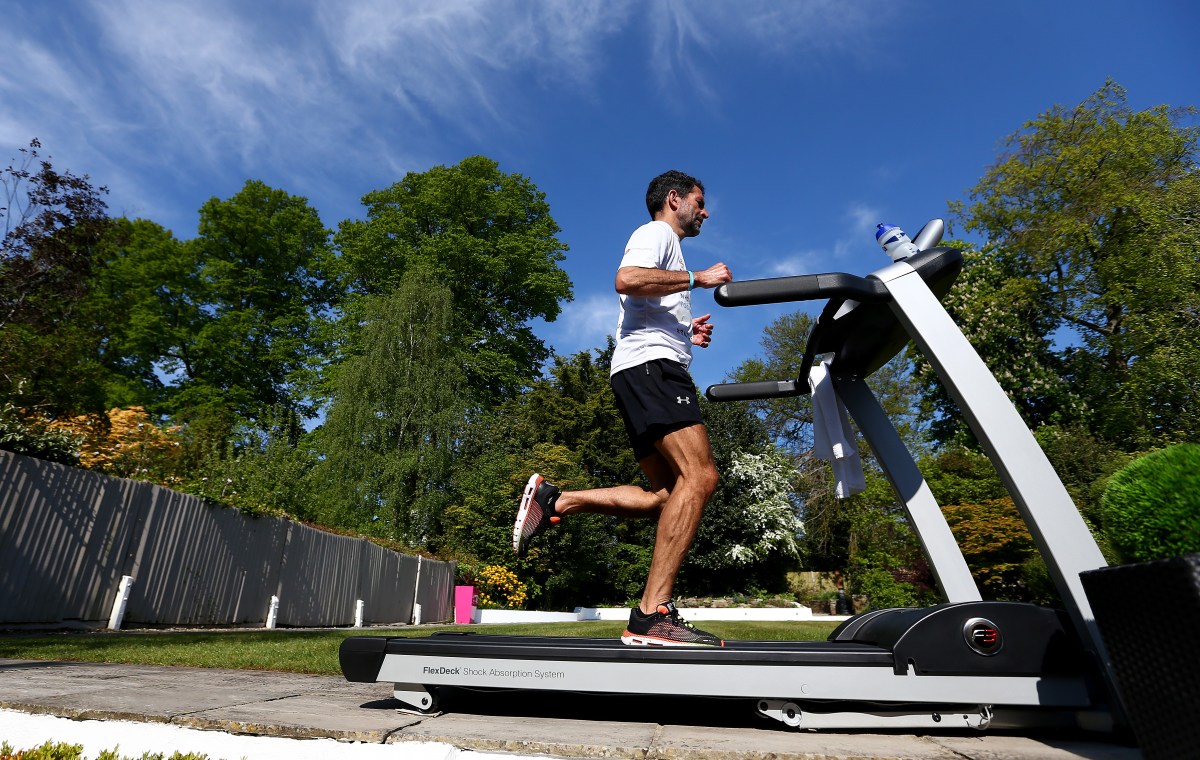 A man running on a treadmill. Interested in the 12-3-30 treadmill workout? Let's take a look at it.