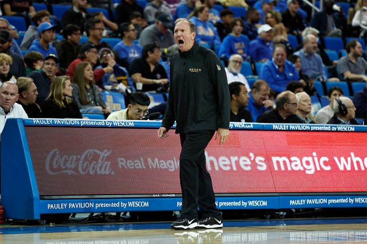 Head coach Dan Monson of the Long Beach State University, who was fired before his team made it to the NCAA Men's Division I Basketball Tournament