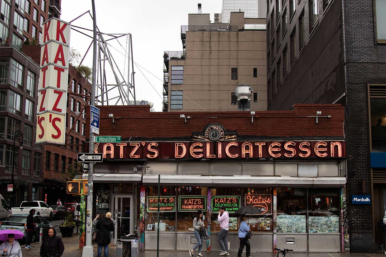 Katz's Delicatessen, one of the oldest restaurants in NYC, on East Houston Street