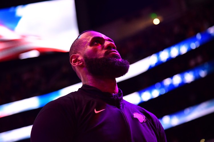 LeBron James, the NBA superstar, who now has a podcast with JJ Redick called "Mind the Game'