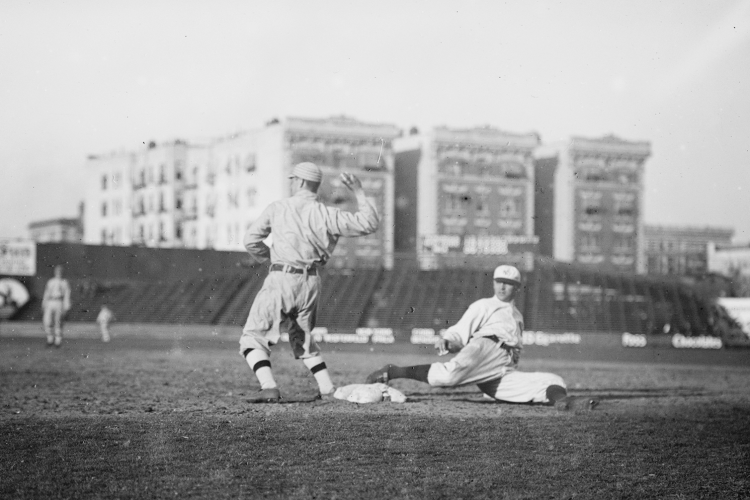A baseball game at Hilltop Park in New York in 1912.