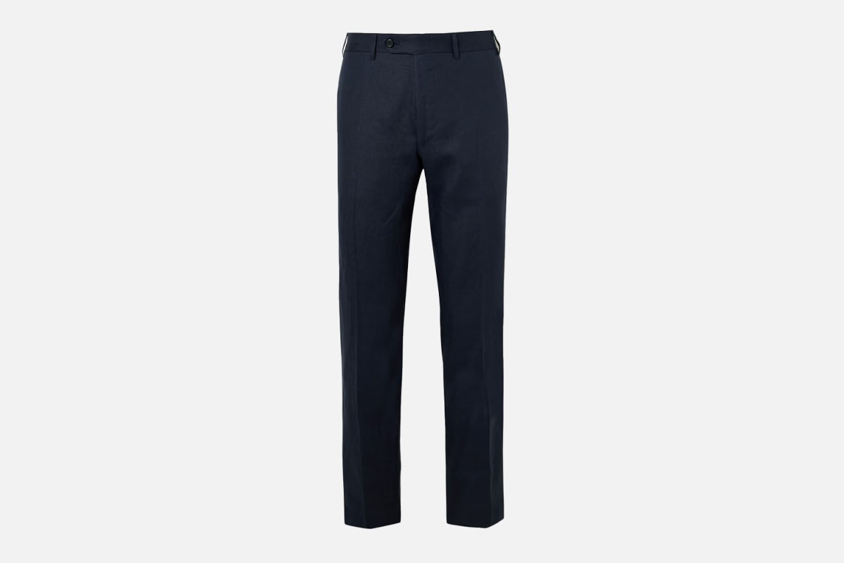 Canali Kei Slim-Fit Linen Trousers