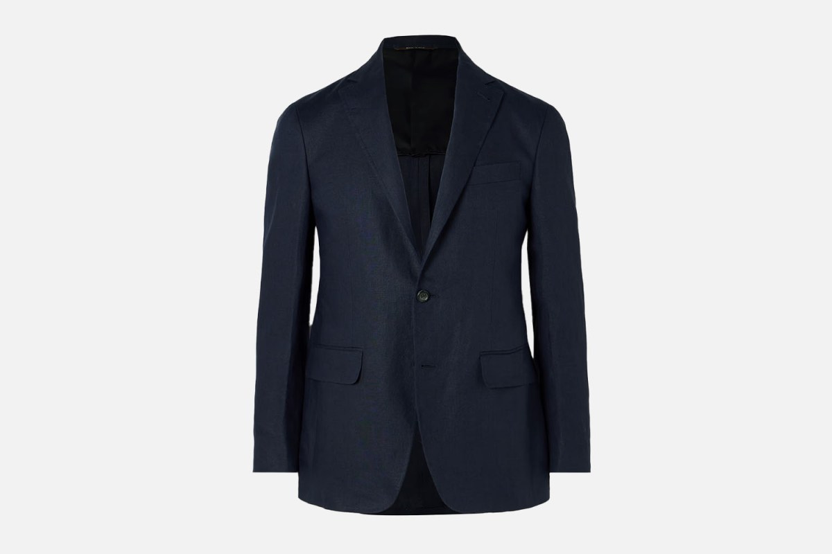 Canali Kei Slim-Fit Linen Suit Jacket