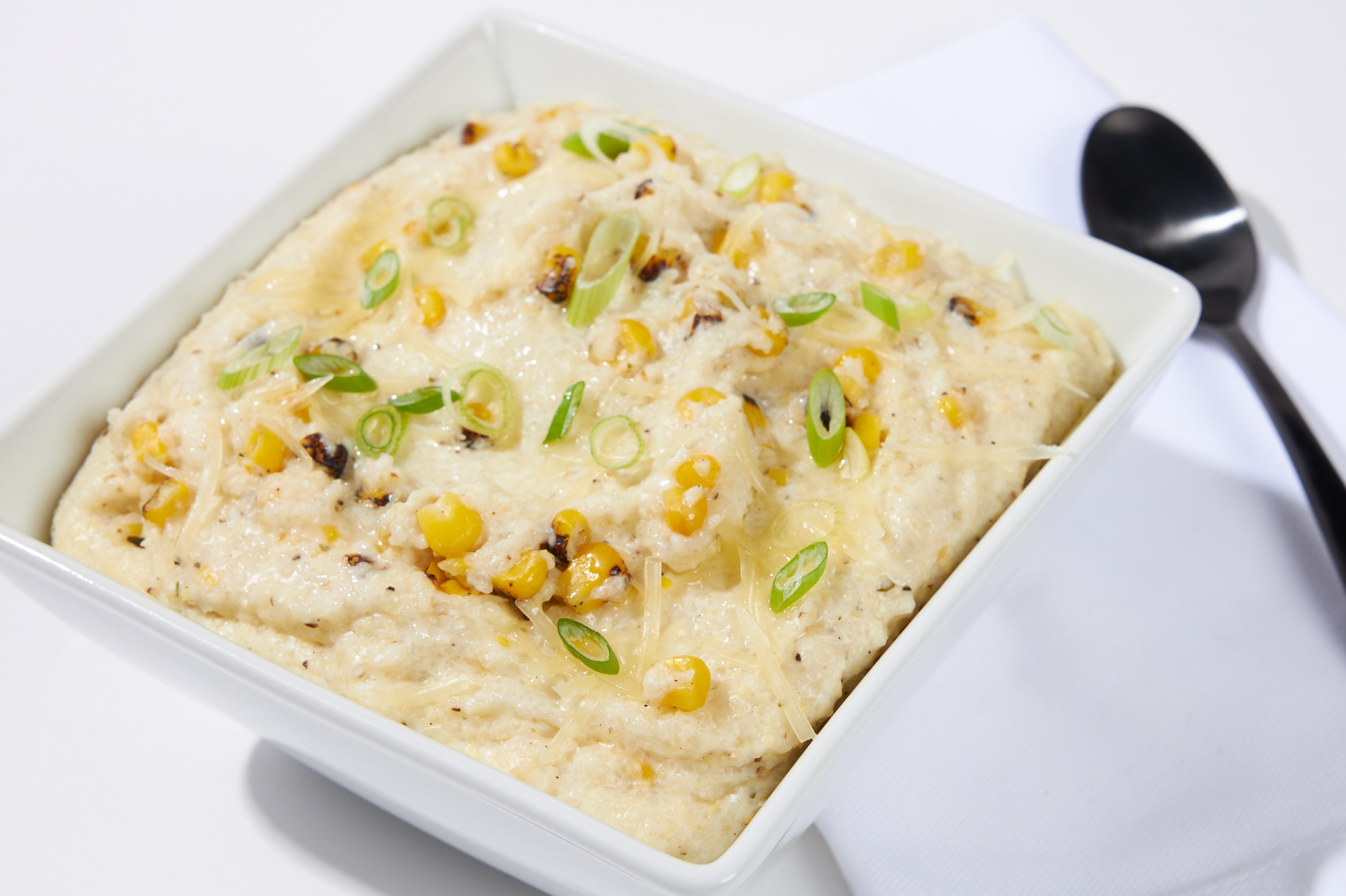 Chef Robert Lopez’s herbed gournay Wiesenberger grits.